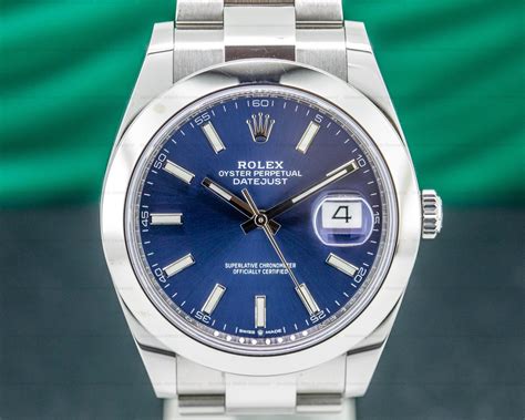 rolex oyster datejust blue face|Rolex Datejust 41mm blue face.